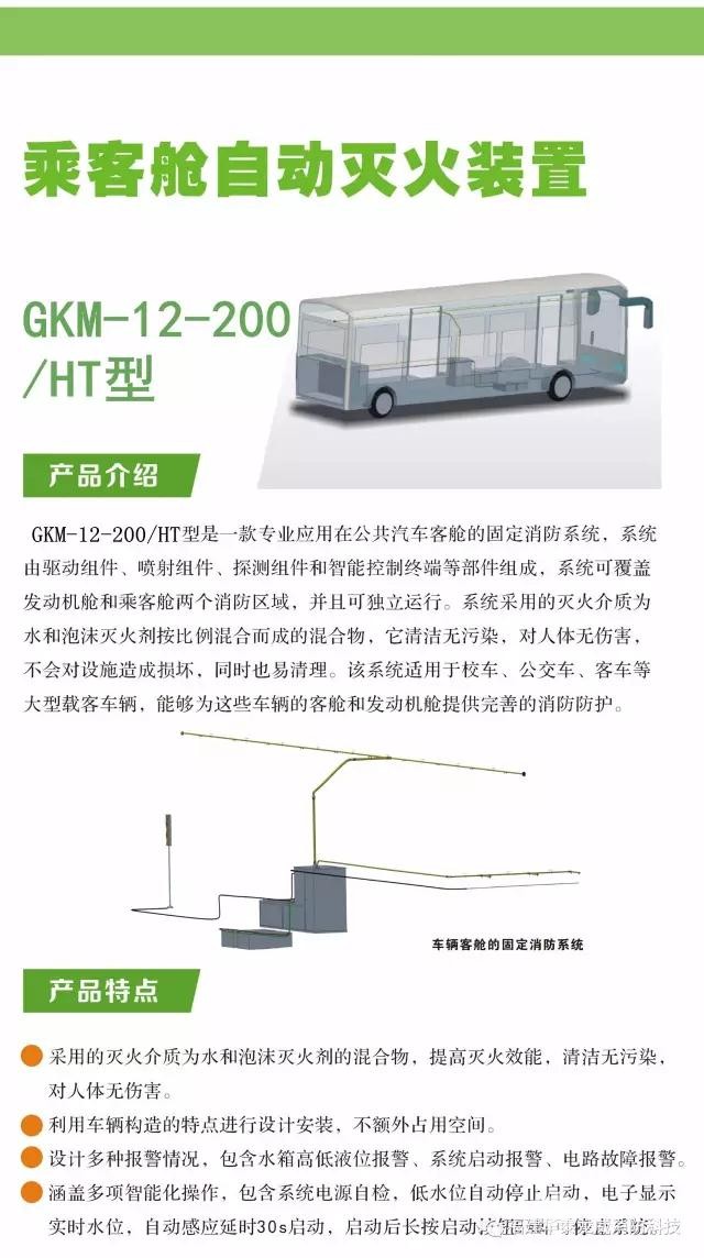 betway在线官网公共汽車乘客艙自動噴淋滅火裝置，電池倉自動滅火裝置