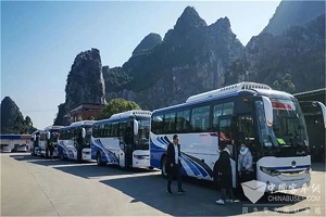批量中通世騰電動客車助推廣西綠色旅遊生態