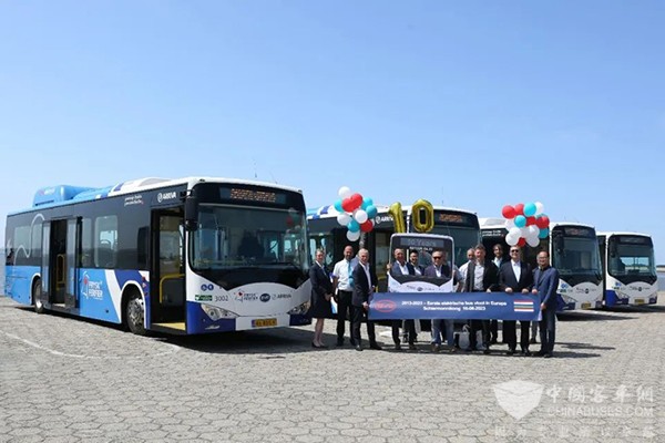 比亞(ya) 迪商用車 純電動 大巴車隊 10周年