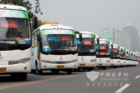 服務北京奧運會(hui) 的海格客車